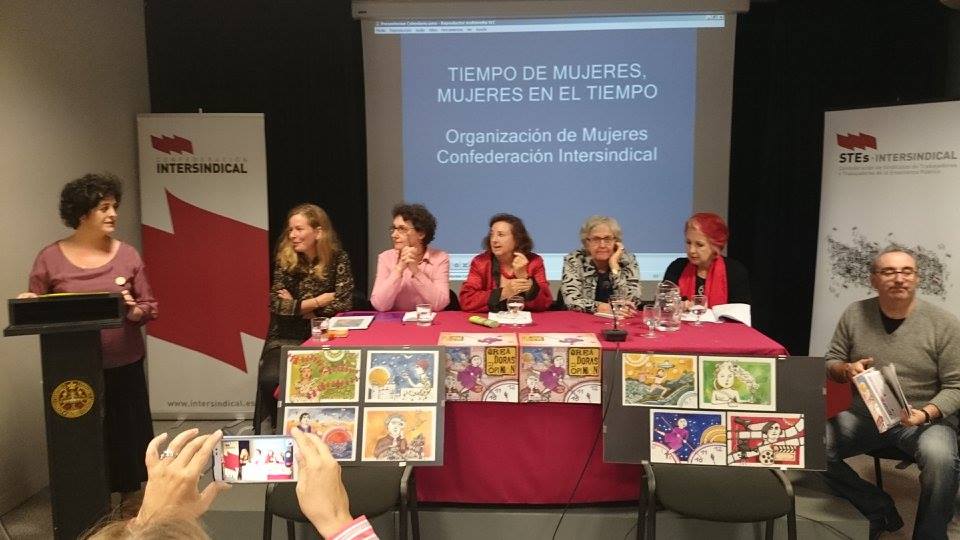 Paqui López, Susana Vegas, Beatriz Gimeno, Carmen Sarmiento, Soledad Gallego, Rosa Mª Calaf i Mario Padilla