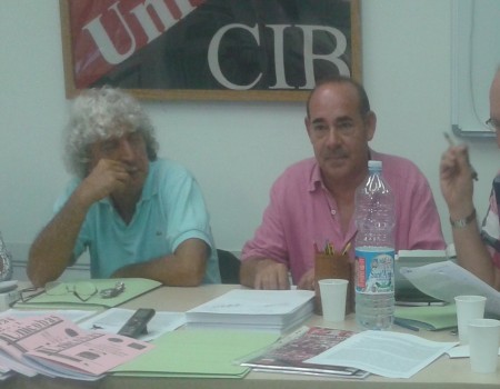 Salvador Benavent en la trobada sindical de Roma