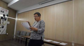 Carmen Alberich durant el segon taller