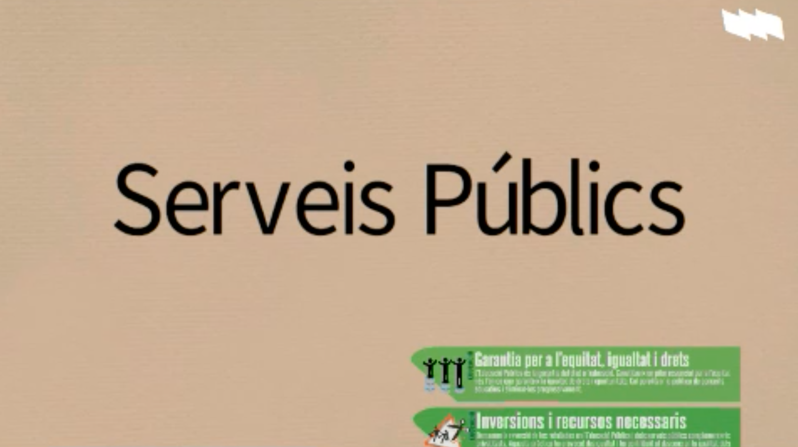 Per uns serveis públics, públics