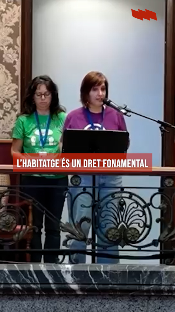 Intervenció d’Intersindical Valenciana sobre habitatge a l’Ajuntament de València