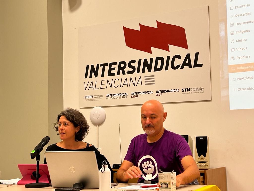 Belén Calahorro i Josep Codonyer durant una de les ponències