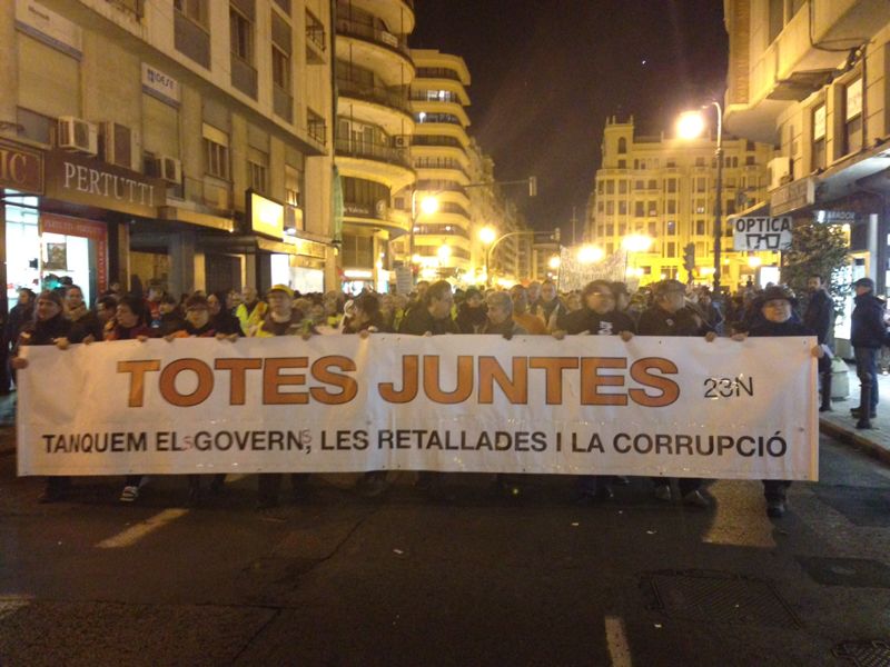 Eixida de la capçalera de Totes Juntes a València
