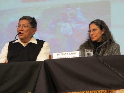 Sigfredo Chiroque amb la Ministra d'Educació del Perú, Patricia Salas, en Seminari Internacional IPP 2011