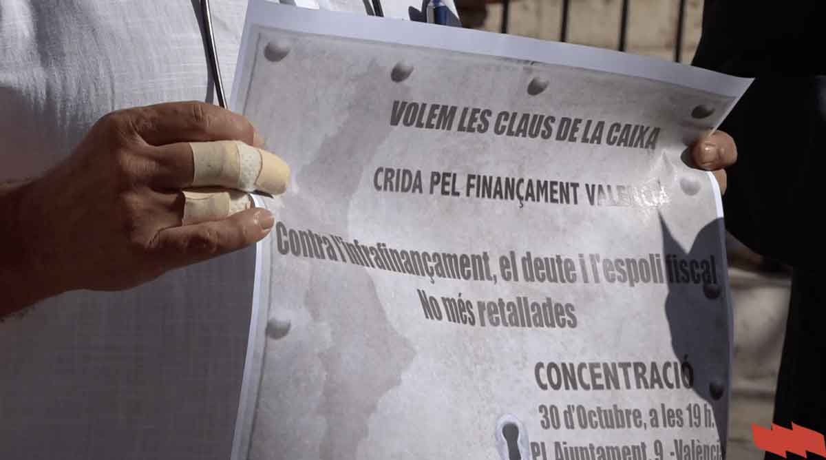 ‘Contra l’infrafinançament, el deute i l’espoli fiscal’ 30 d’octubre, concentració a València
