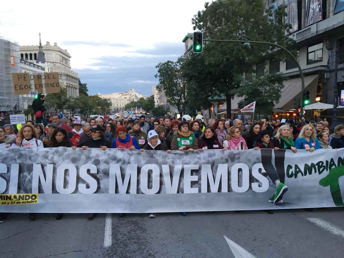 Imatge de la manifestació del 27-O a Madrid