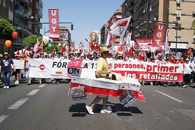 Marxa contra el balafiament del 24 de juny, a València.