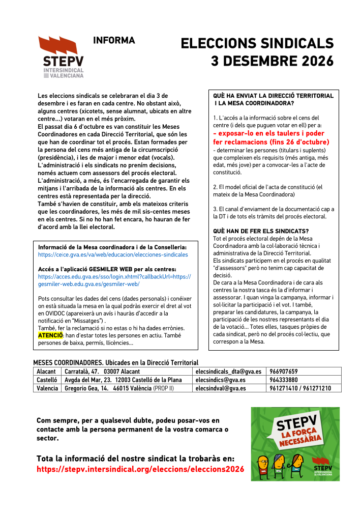 STEPV Informa eleccions 2026