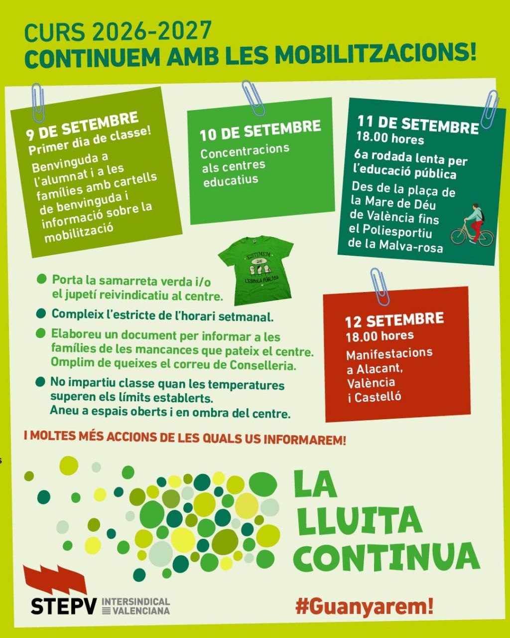 Continuen les mobilitzacions - La lluita continua