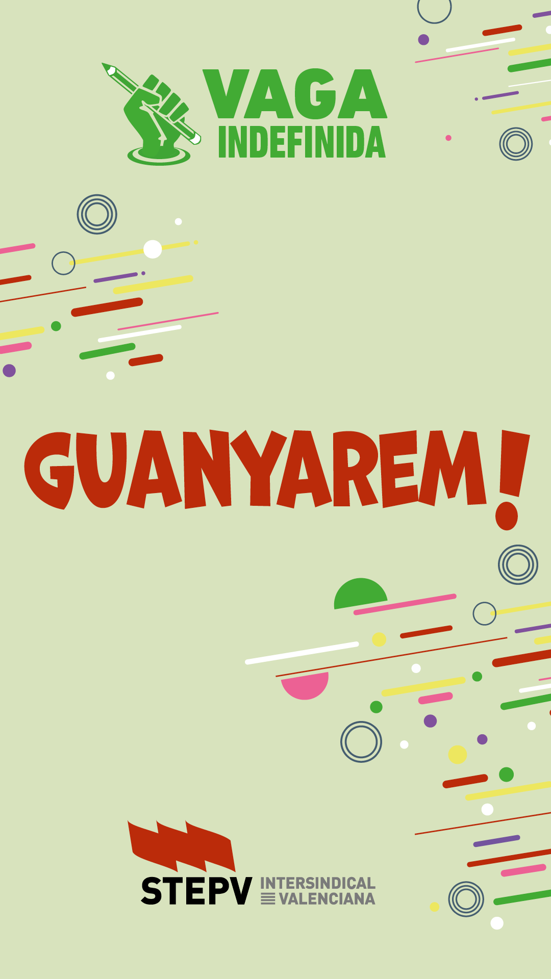 Volem escoltar la teua veu després de la proposta de la Conselleria. La lluita continua! Guanyarem!