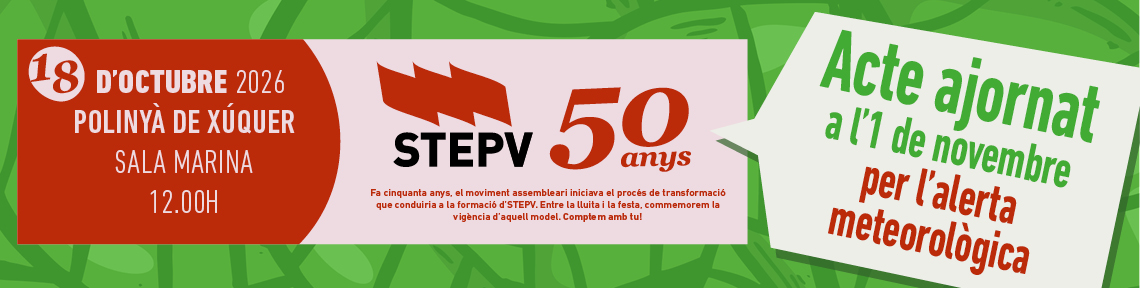 Apunta't a la celebració del 50 aniversari d'STEPV