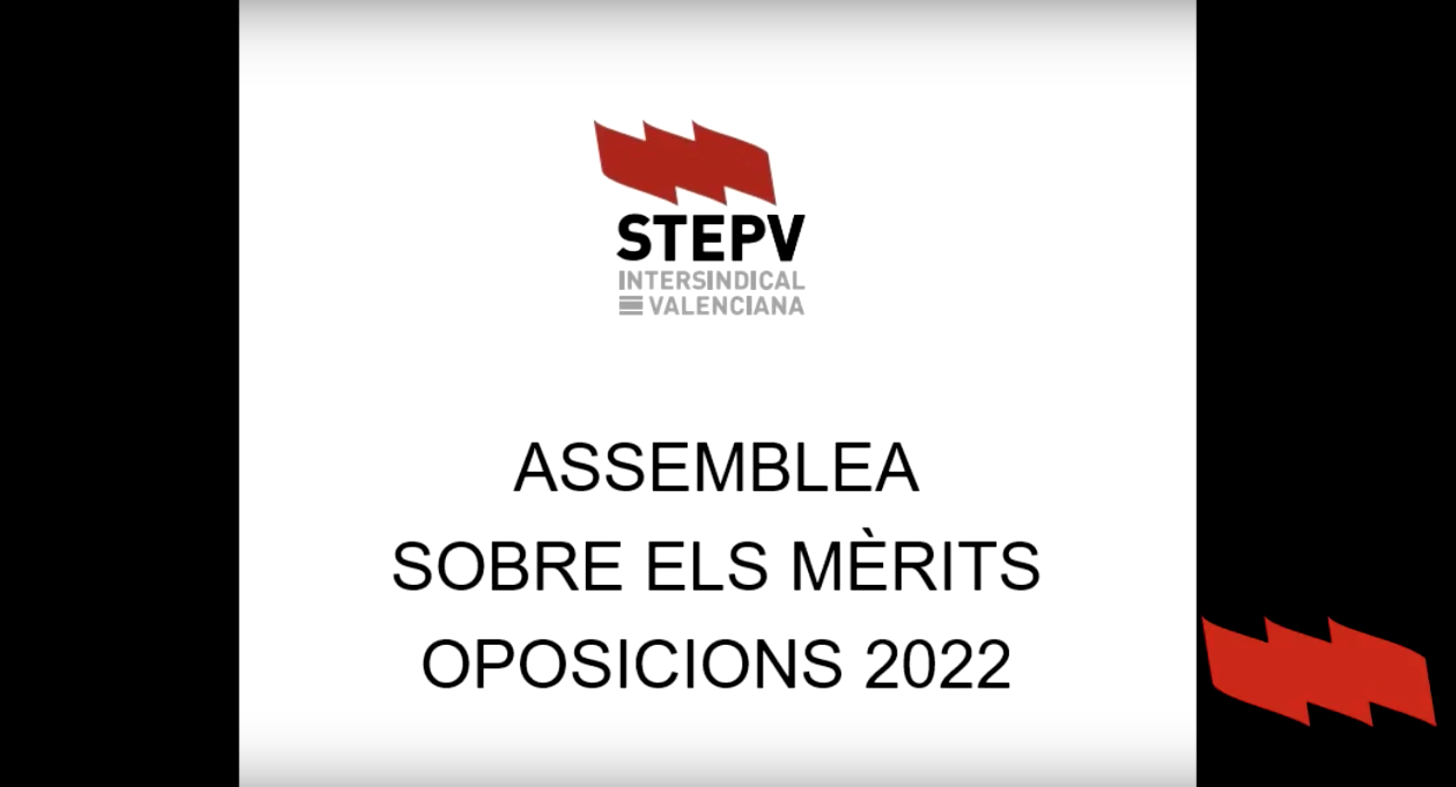Assemblea sobre mèrits - Oposicions 2022