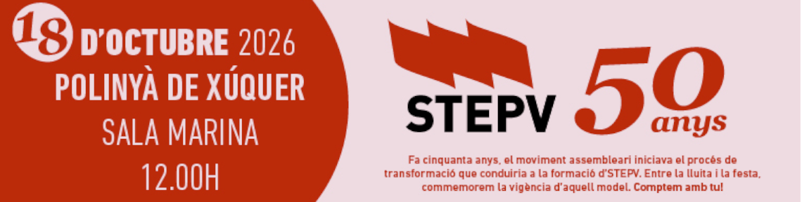 Apunta't a la celebració del 50 aniversari d'STEPV