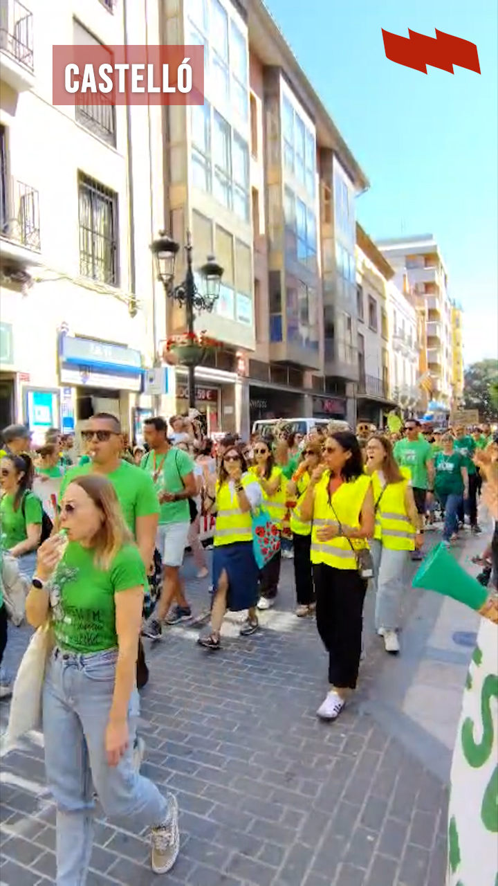 Manifestacions i concentracions multitudinàries en tot el país. Les famílies amb el professorat