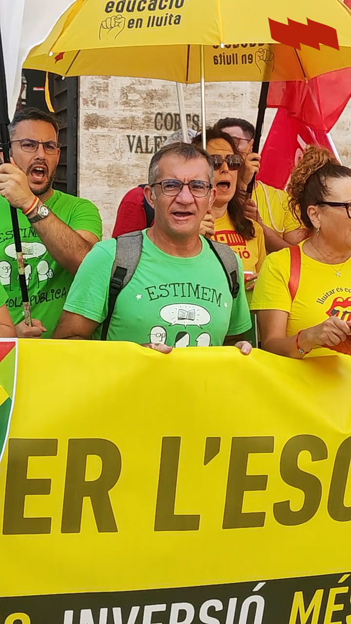 La Plataforma per l’Ensenyament Públic es concentra per exigir més inversions en l’escola pública