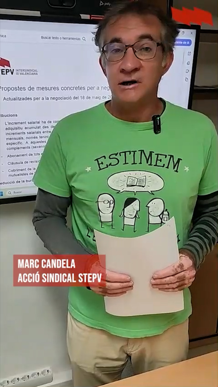 STEPV presenta una contraoferta a la proposta de Conselleria