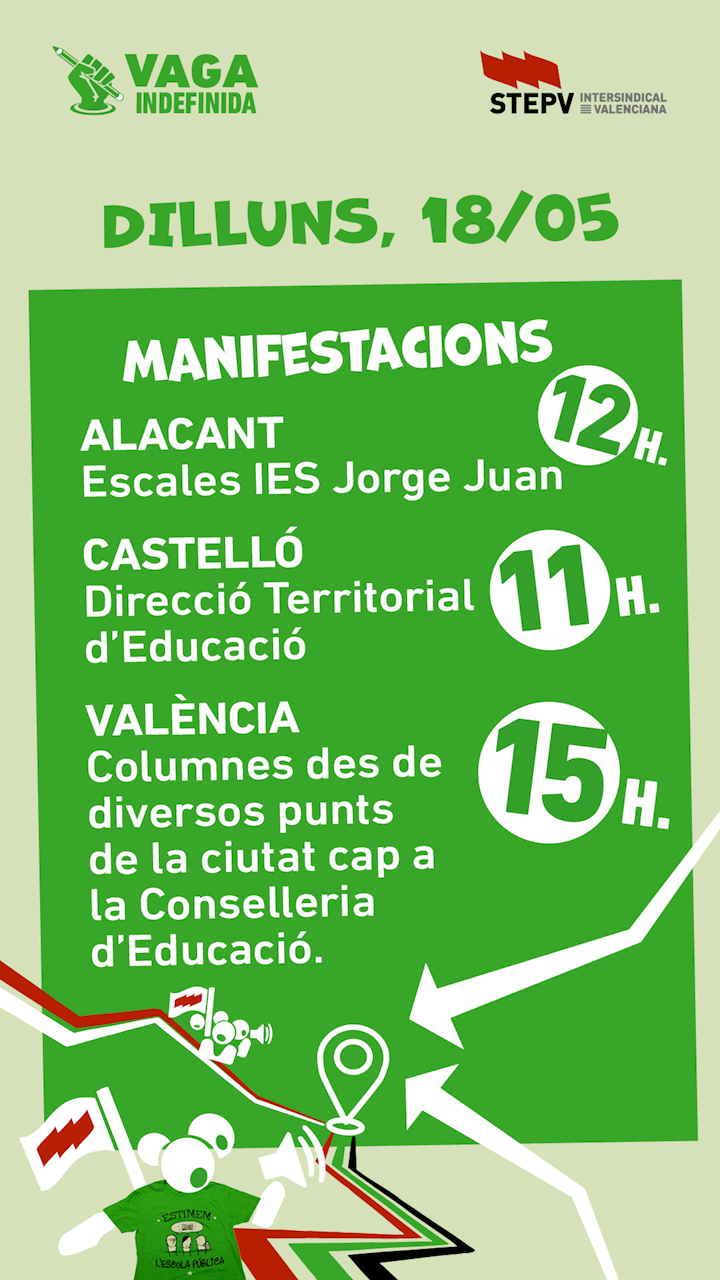 La lluita continua! Guanyarem! Calendari de mobilitzacions