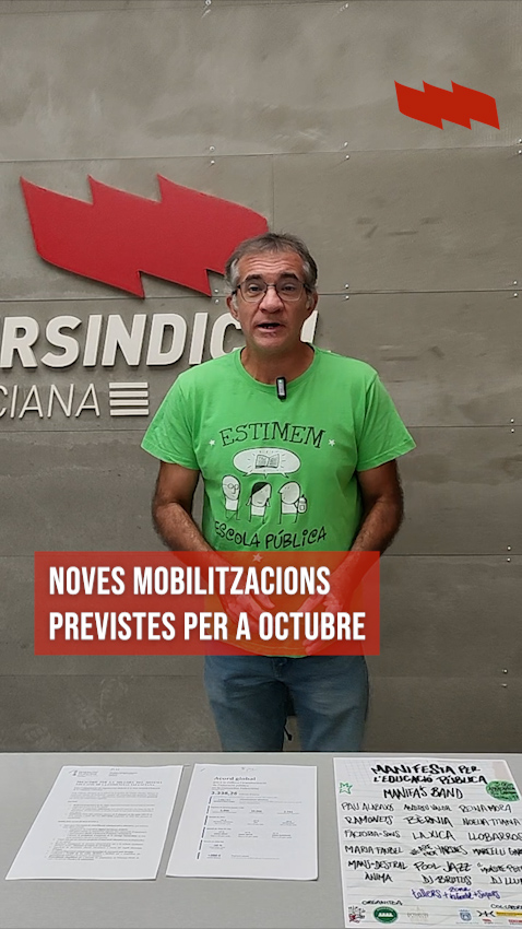 Noves mobilitzacions educatives previstes per a octubre