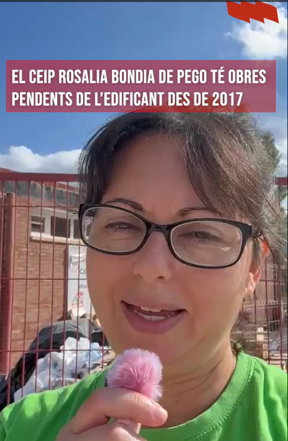 Stepv visita el CEIP Rosalia Bondia de Pego i el CEIP Ausiàs March dels Poblets després de la dana