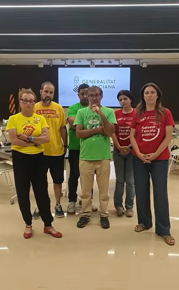 STEPV, CCOO i UGT esperen la resposta de la consellera per reobrir la negociació dels salaris (31-5) i condemnen l’agressió policial