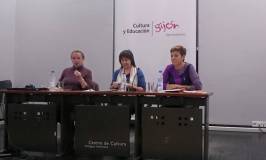 Intersindical amb Ana de Miguel i Amelia Valcárcel