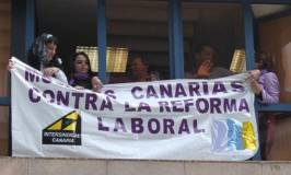 La Organización de Mujeres Intersindical amb les cinc sindicalistes canàries