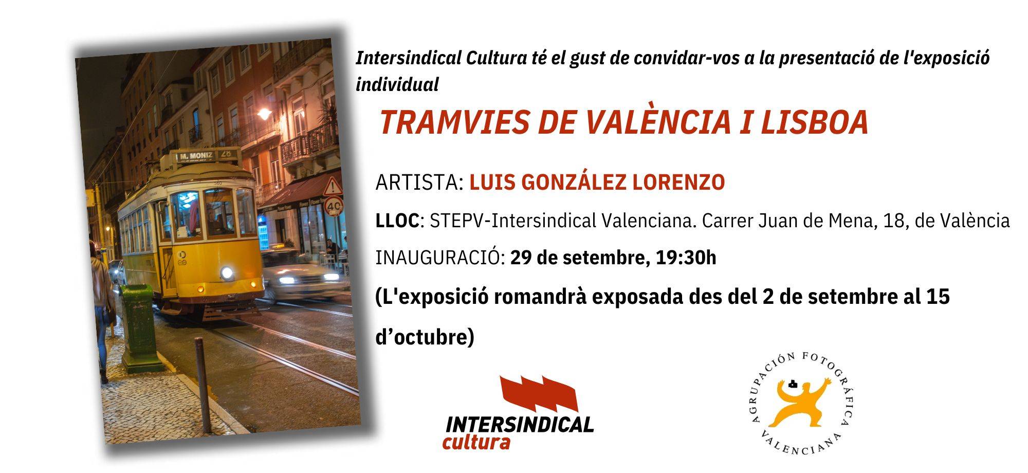 Presentació de l’exposició “TRAMVIES DE VALÈNCIA I LISBOA” de Luis González Lorenzo