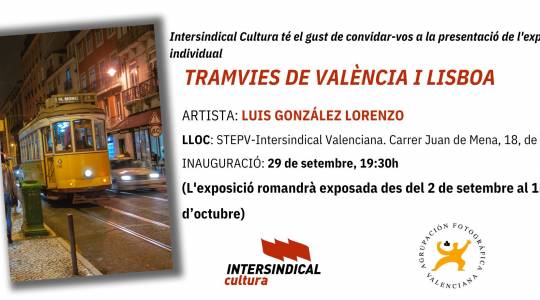 Presentació de l’exposició “TRAMVIES DE VALÈNCIA I LISBOA” de Luis González Lorenzo