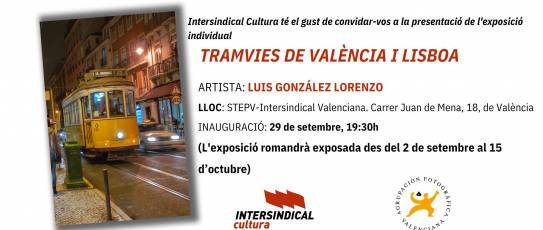Presentació de l’exposició “TRAMVIES DE VALÈNCIA I LISBOA” de Luis González Lorenzo