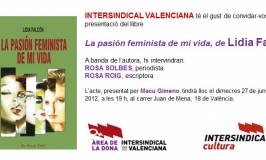 Lidia Falcón presentarà el llibre ‘La pasión feminista de mi vida’ a la Intersindical
