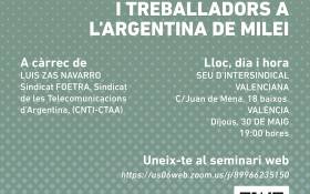 Intersindical Valenciana organitza un acte sobre la situació a l’Argentina