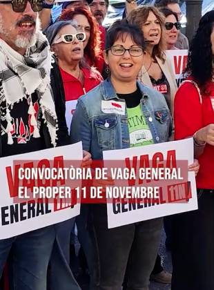 Front comú per a l’11N: Convocada la vaga general al País Valencià