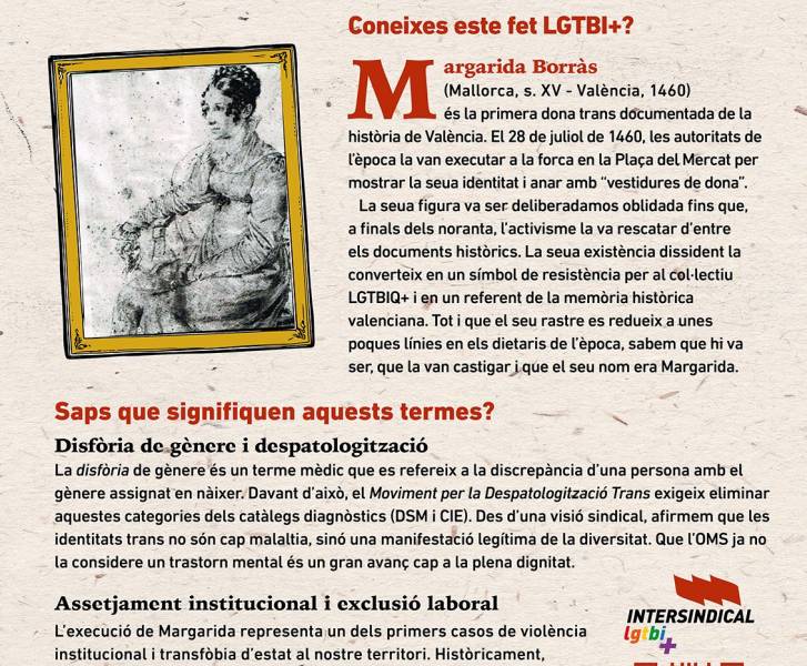 La memòria de Margarida Borràs ens recorda que defendre els drets trans és defendre la dignitat de tota la classe treballadora