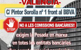 Intersindical Valenciana dona suport a la concentració de la COESPE contra les comissions bancàries