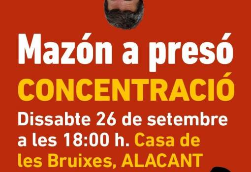Concentració a Alacant amb les associacions de víctimes de la dana per denunciar la impunitat de Mazón