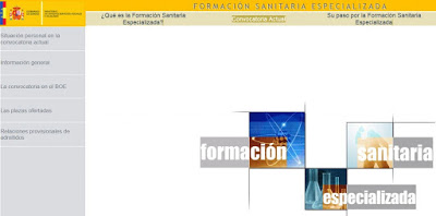 MINISTERIO DE SANIDAD: RELACIÓN DE ADMITIDOS FORMACIÓN SANITARIA ESPECIALIZADA